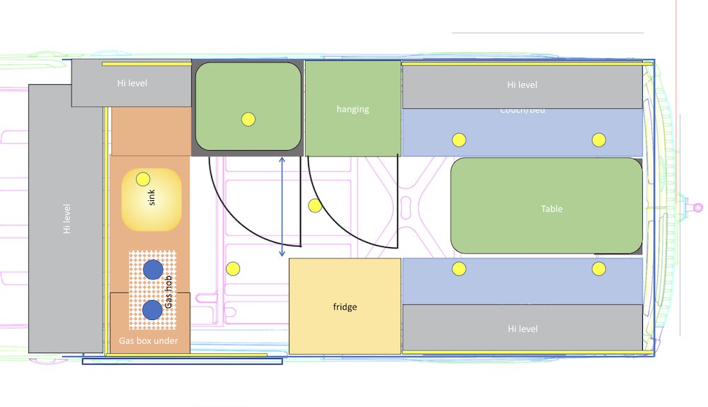 Whyte Camper Van Layout